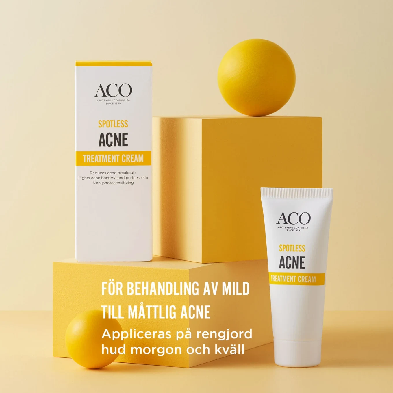 ACO Spotless Acne Skin Treatment Cream oparfymerad 30 g ACO