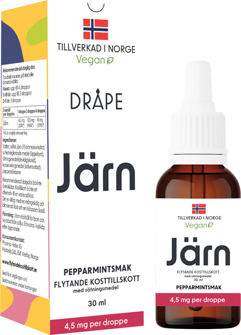 Dråpe Flytande Järn Droppar 30 ml Dråpe