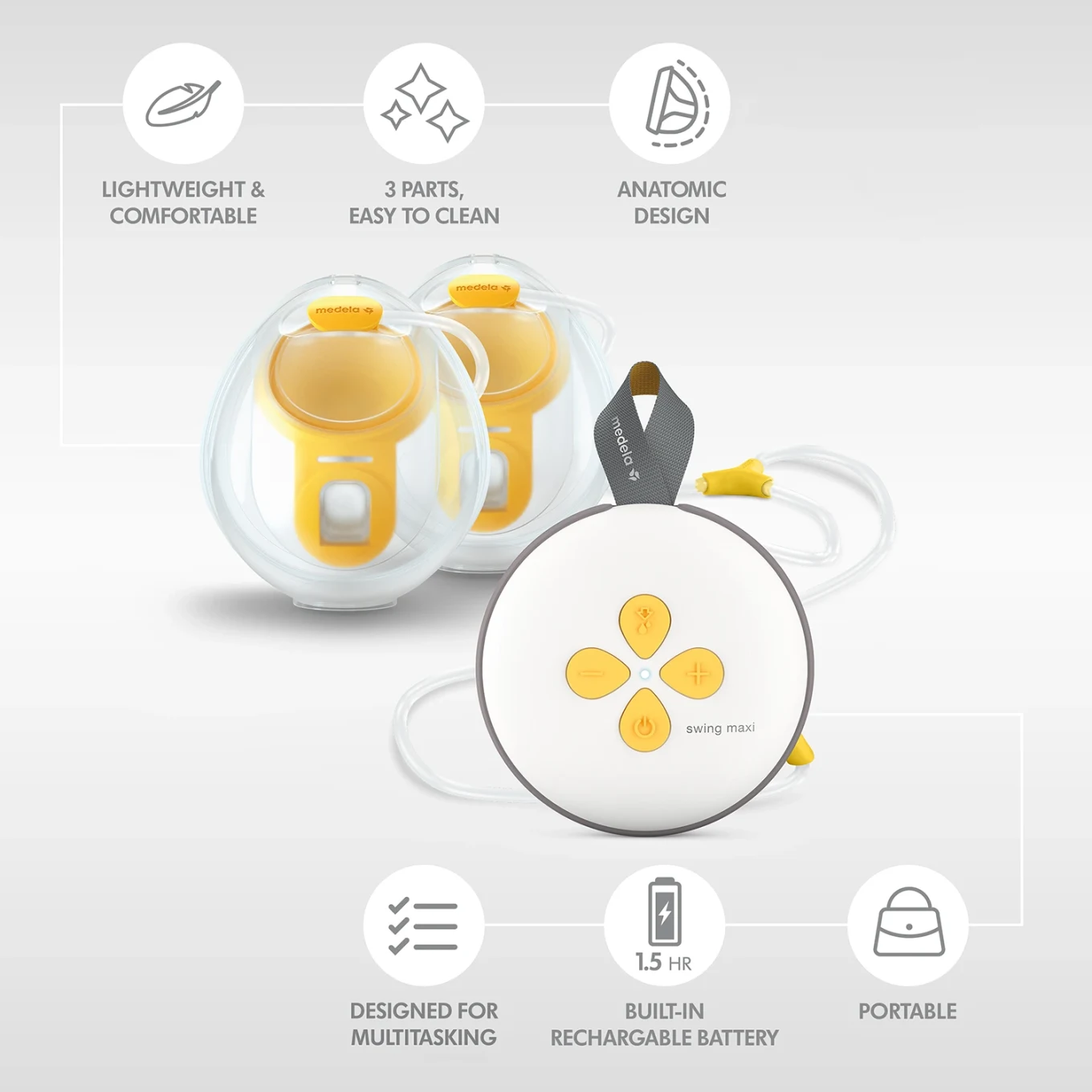 Medela Swing Maxi Hands-Free Dubbelbröstpump Medela