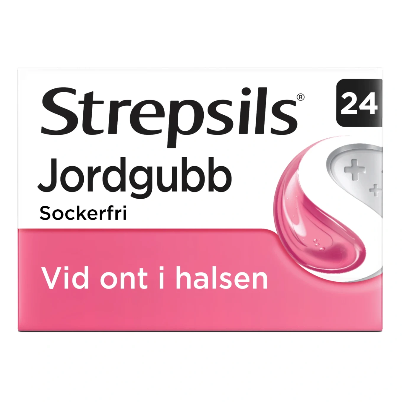 Strepsils Jordgubb sugtablett 24 st Strepsils
