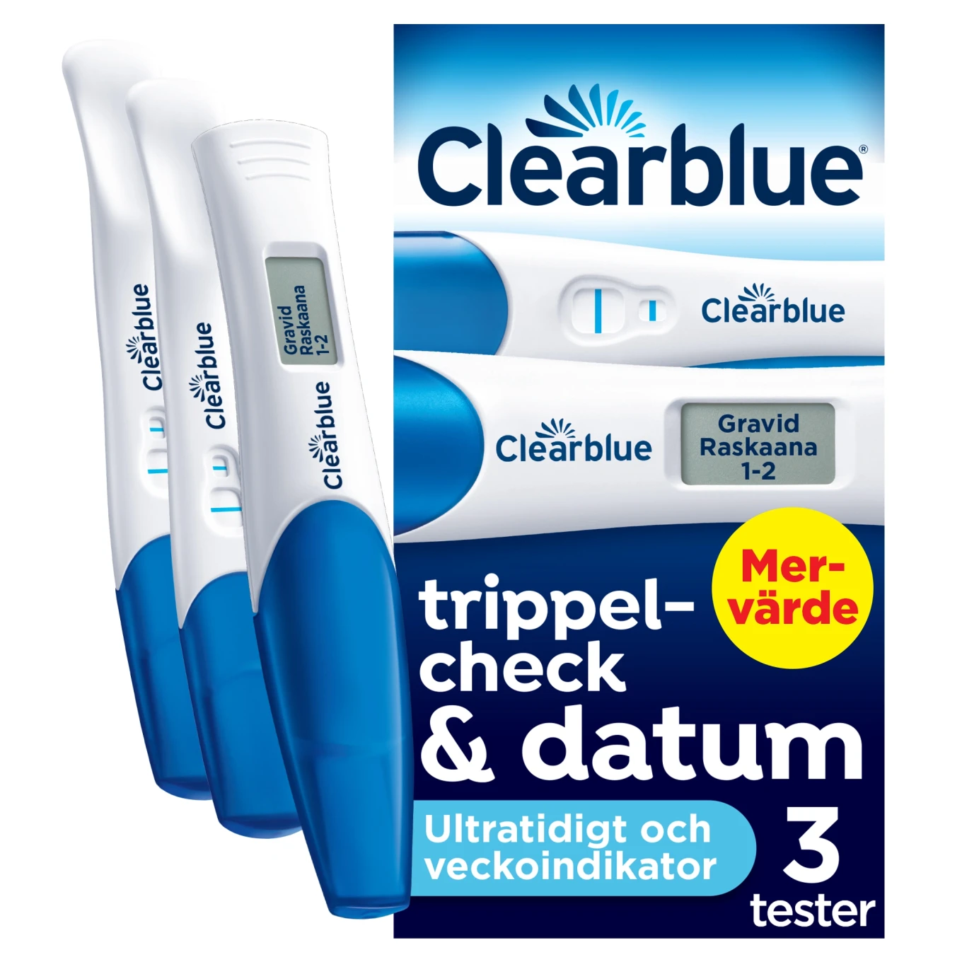 Clearblue Graviditetstest Triple Check 3-pack Clearblue