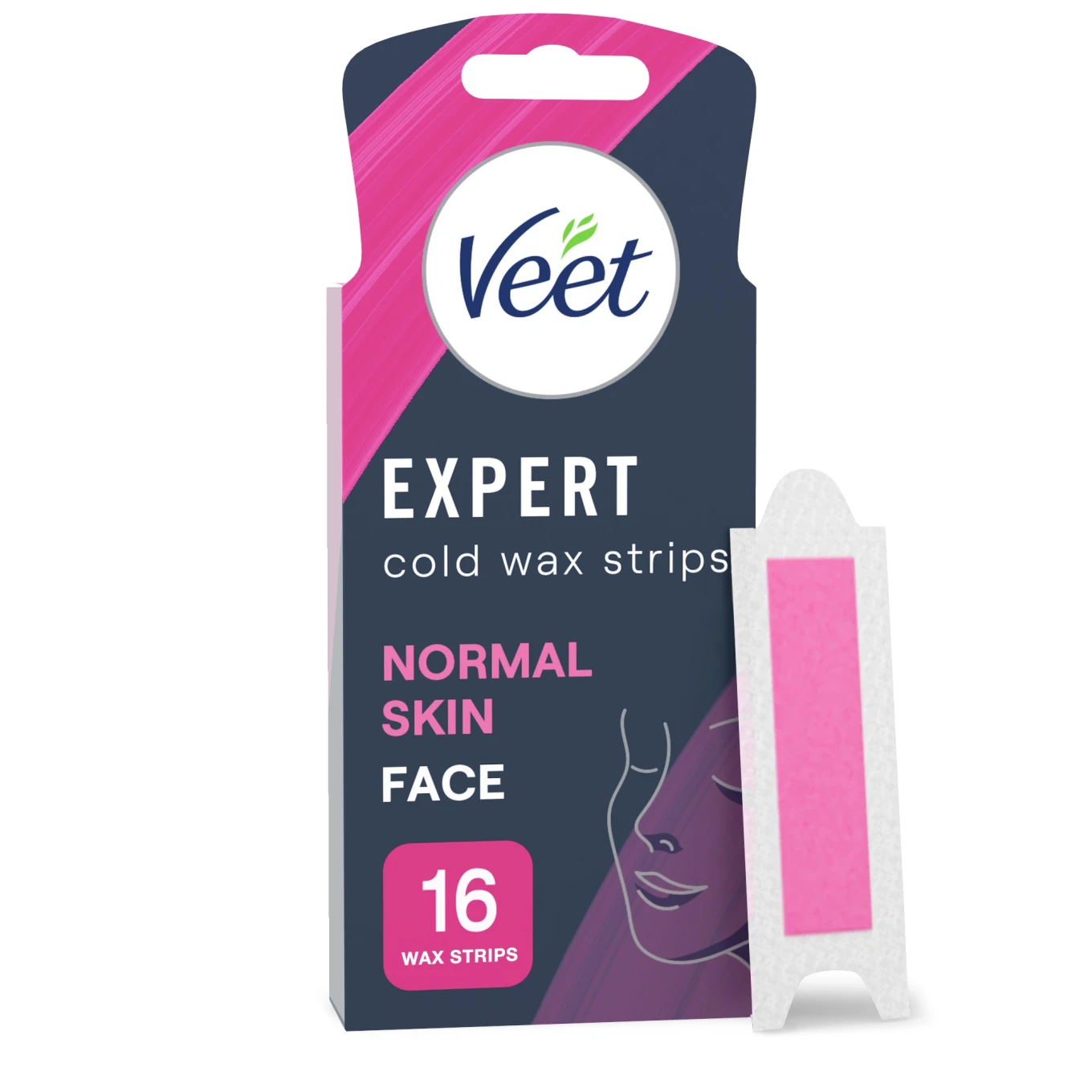Veet Expert Cold Wax Strips Normal Skin Face 16 pcs Veet