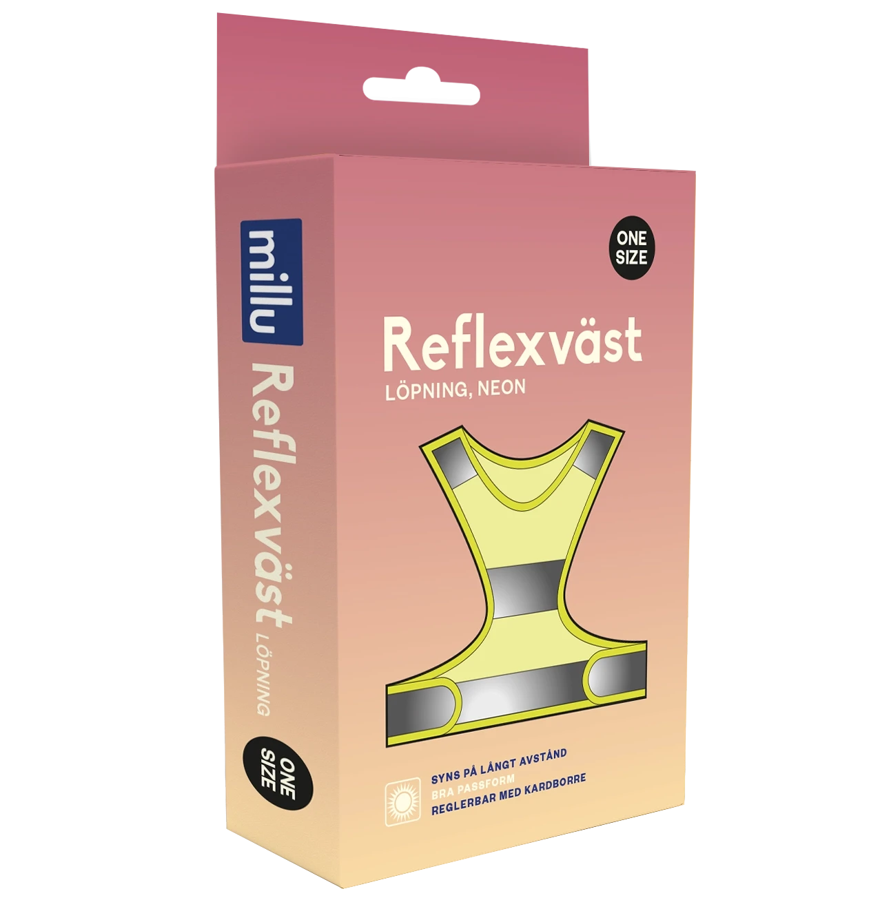 Millu Reflexväst Löpning Neon One-size 1 st Millu