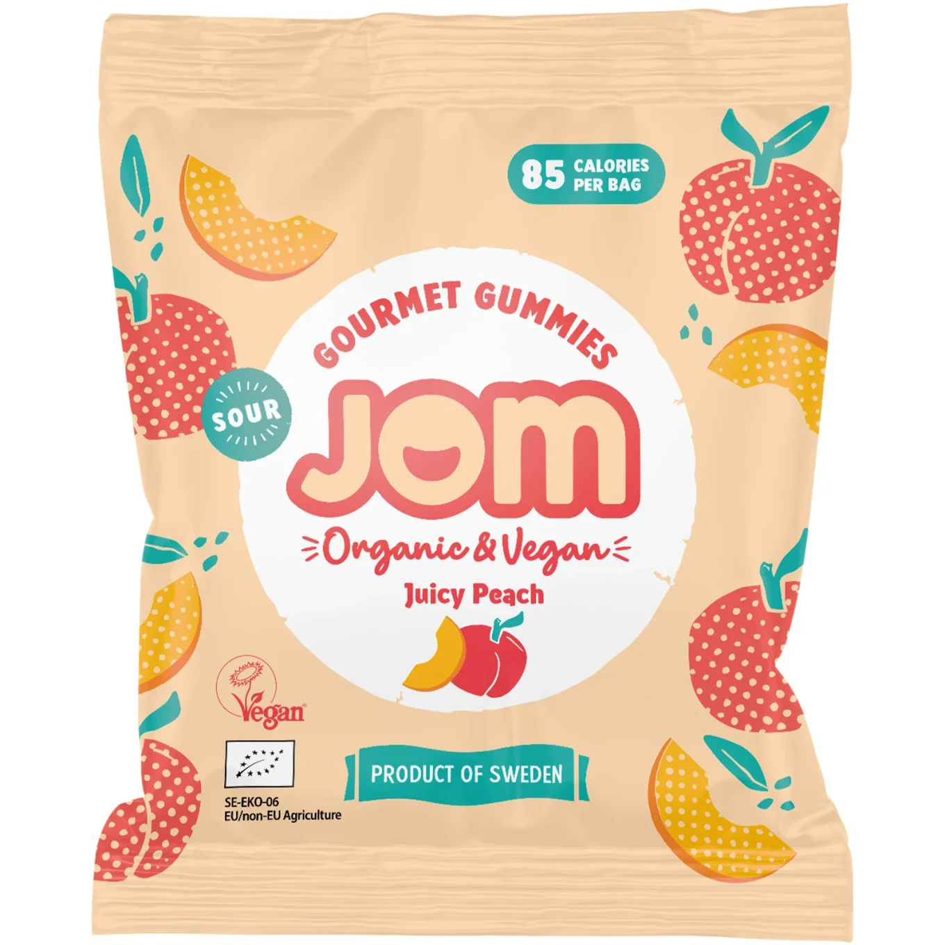 JOM Snack Pack Sur Persika Godis 25 g JOM