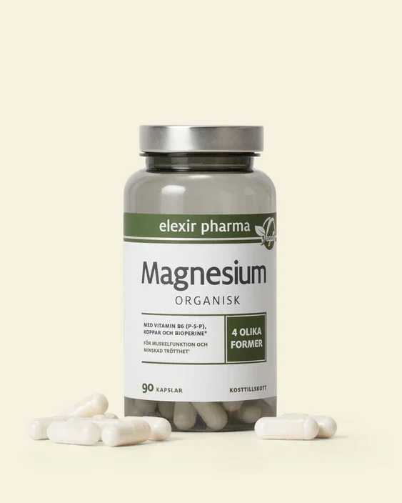 Elexir Pharma Magnesium Organisk 120 mg 90 kapslar Elexir Pharma