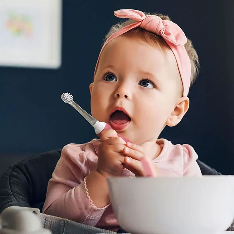 Les Babygators Eltandborste 0-5 år Pink Les Babygators