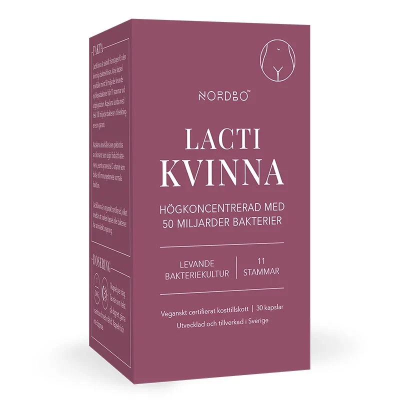 Nordbo LactiKvinna 50 miljarder 30 kapslar Nordbo