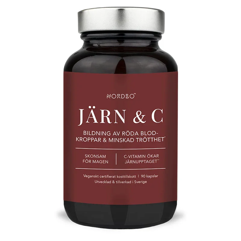 Nordbo Järn & C-vitamin 90 kapslar Nordbo