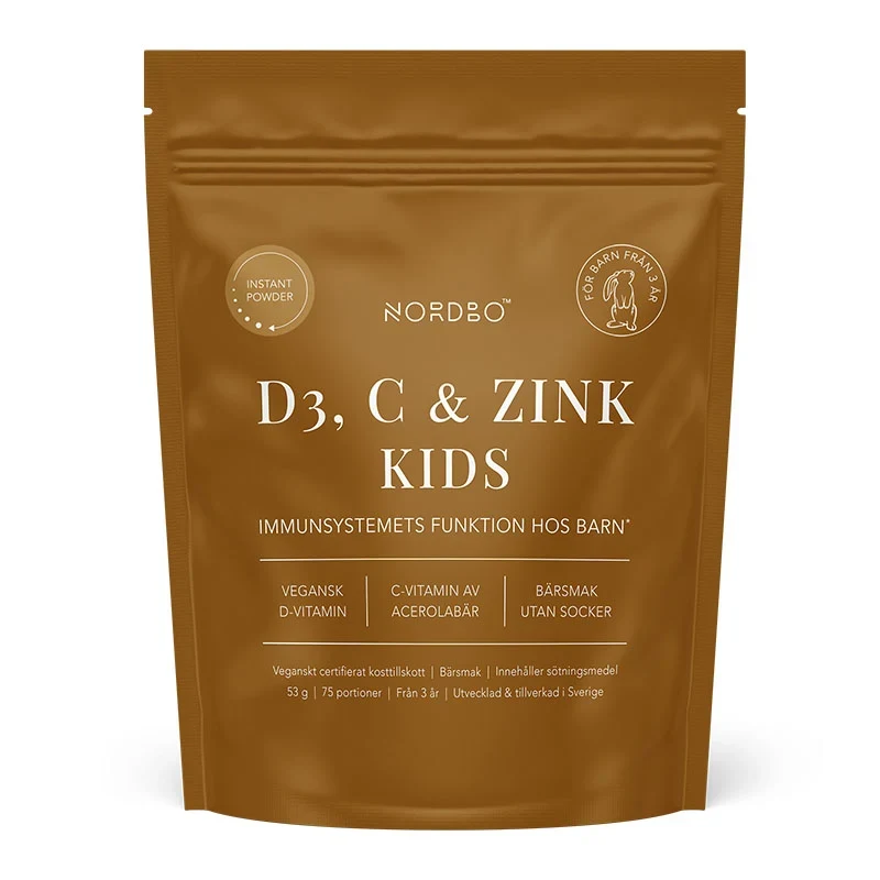 Nordbo D3, C & Zink Kids 53g 75 doser Nordbo