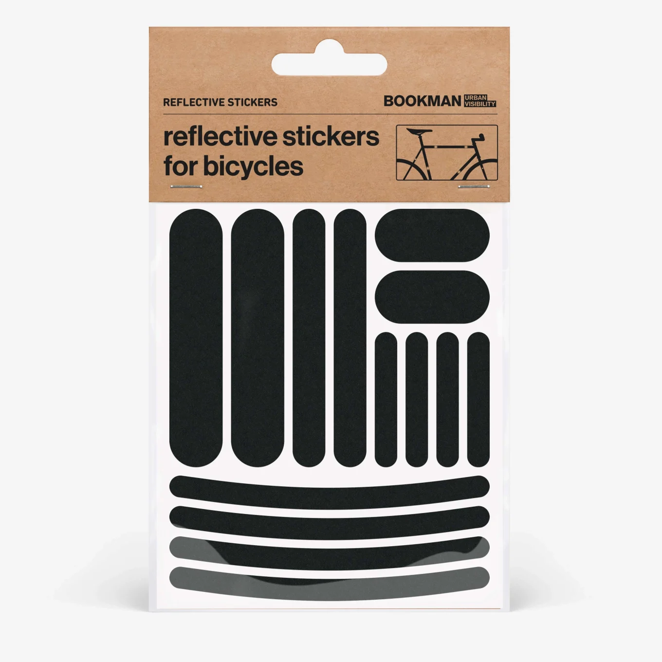 Bookman Reflective Stickers Strips Black Bookman