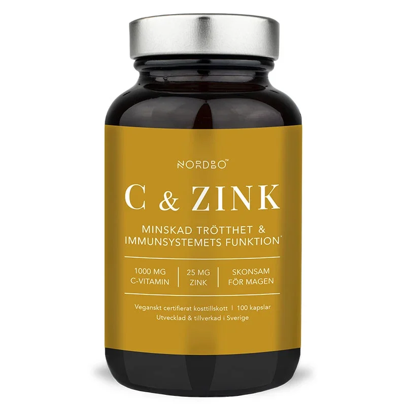 Nordbo C-vitamin & Zink 100 kapslar Nordbo