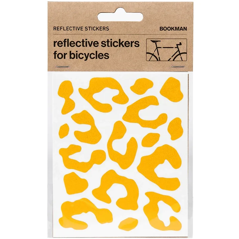Bookman Reflective Stickers Leopard Print Yellow Bookman