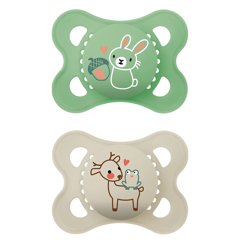 MAM Original Napp 0-6 mån Silk Mixade Färger 2-pack Mam