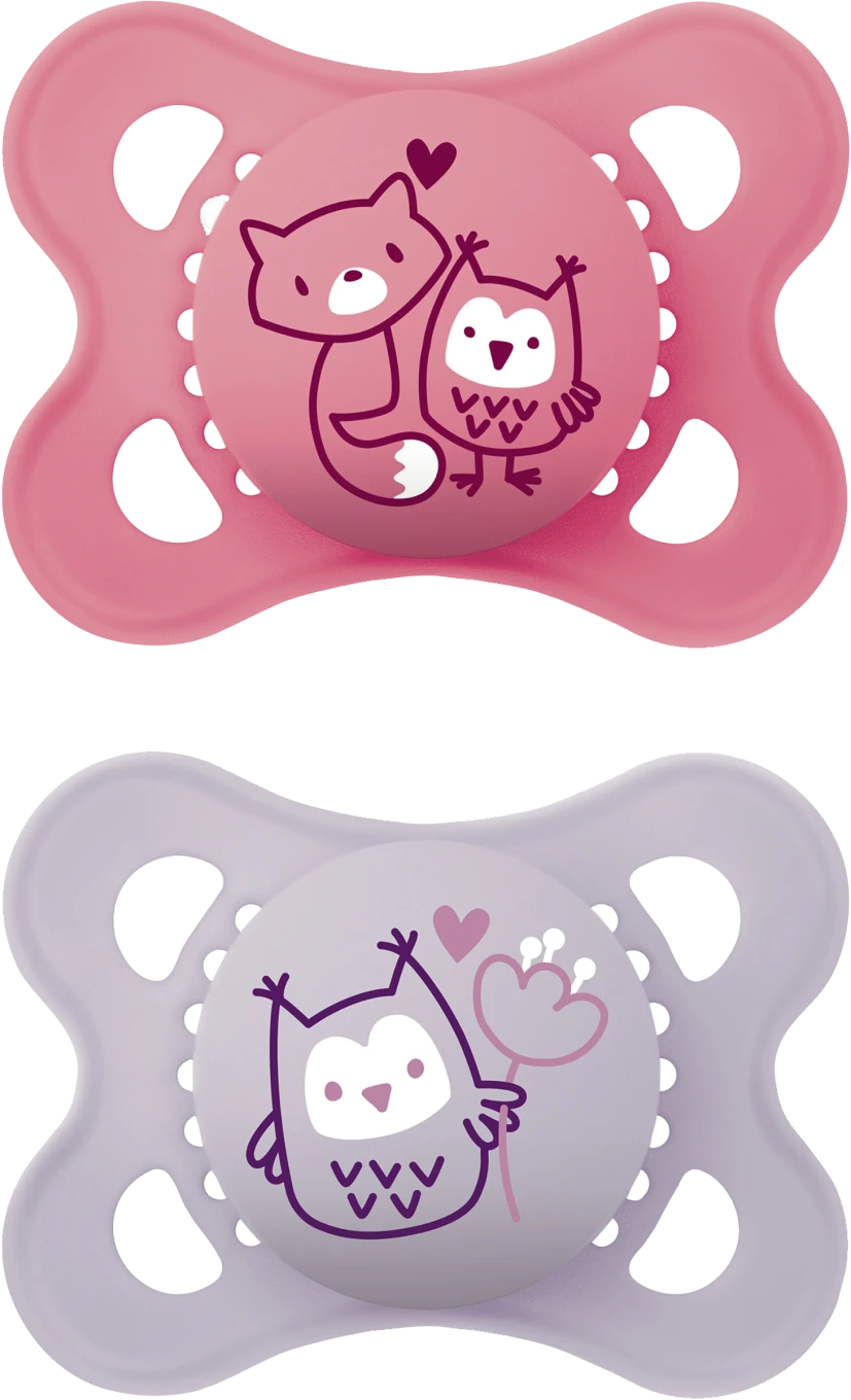 MAM Original Napp 0-6 mån Silk Mixade Färger 2-pack Mam