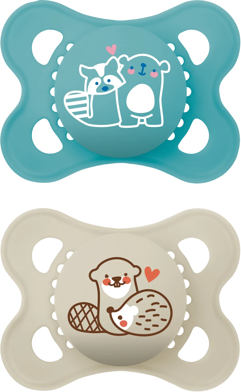 MAM Original Napp 0-6 mån Silk Mixade Färger 2-pack Mam