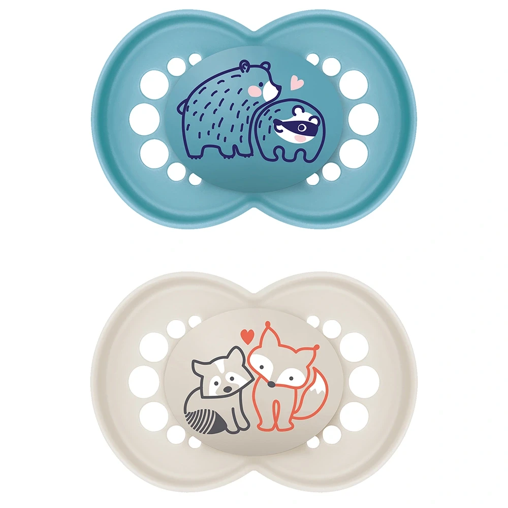 MAM Original Napp 6-16 mån Silk Mixade Färger 2-pack Mam