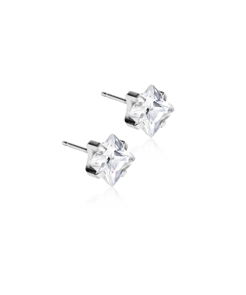 Blomdahl ST Tiffany Edge CZ white 7 mm Blomdahl