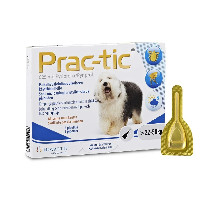 Prac-tic Spot-on lösning endospipett 625 mg 3 x 5,0 ml Prac-tic