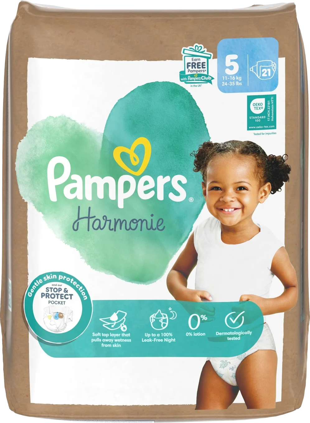Pampers Harmonie Storlek 5 Taped 11-16 kg 21 st Pampers