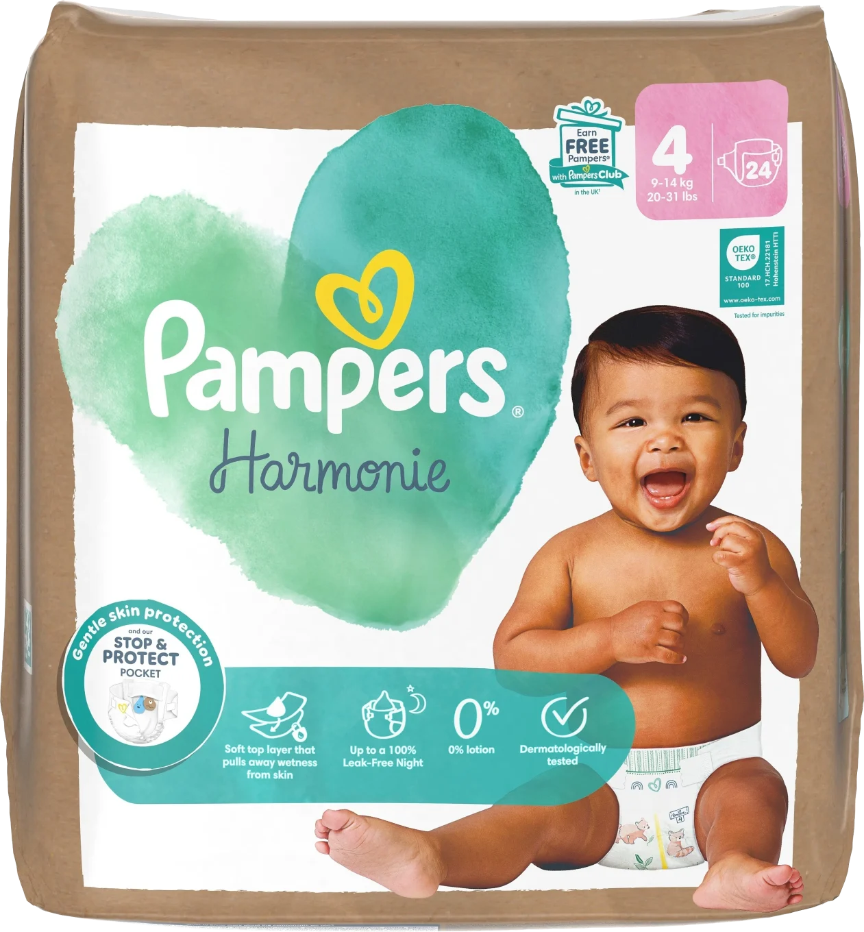 Pampers Harmonie Storlek 4 Taped 9-14 kg 24 st Pampers