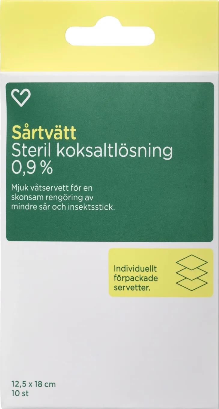 Hjärtats Sårtvätt 10 st Hjärtats