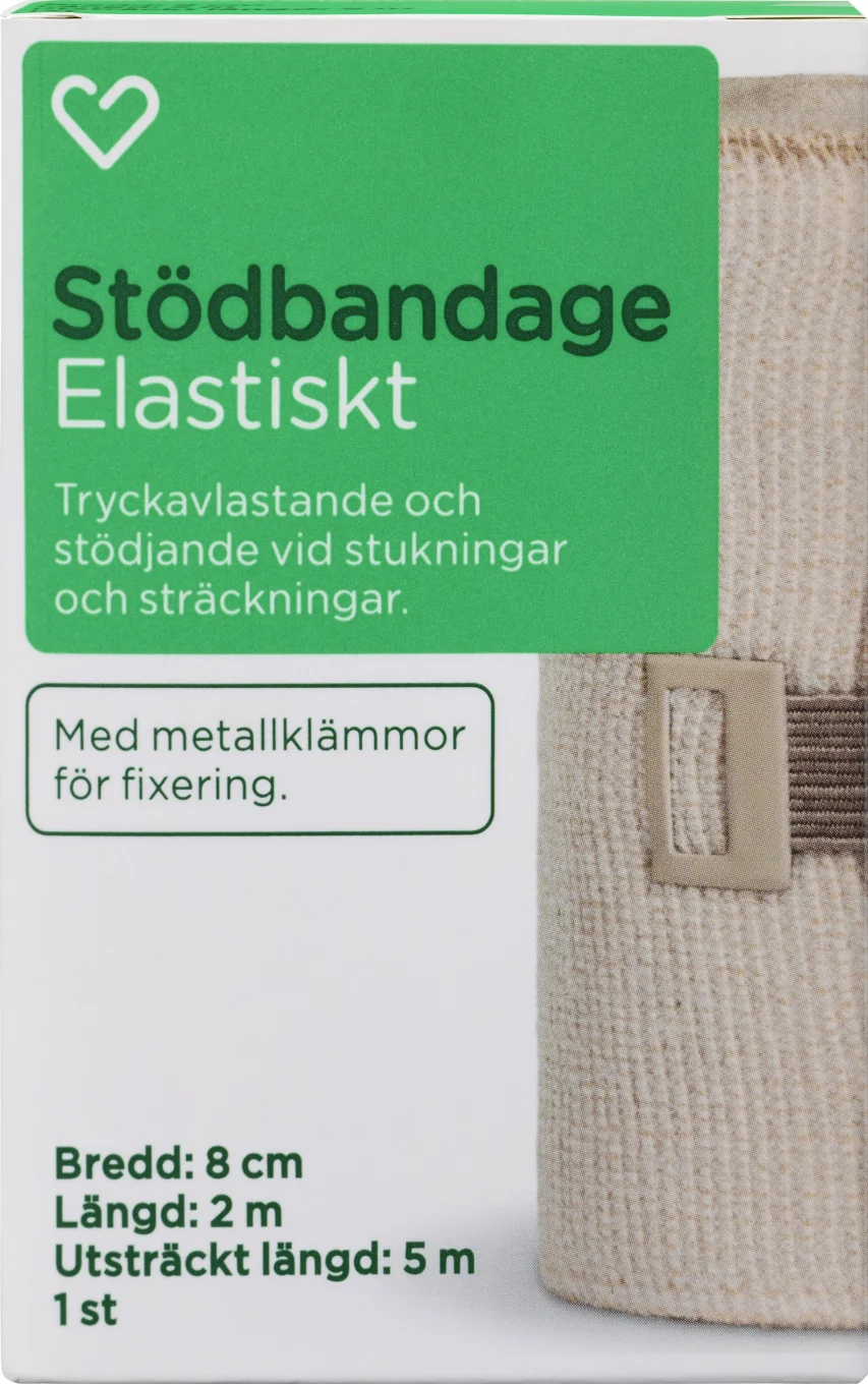 Hjärtats Stödbandage Elastiskt 8 cm x 5 m 1st Hjärtats