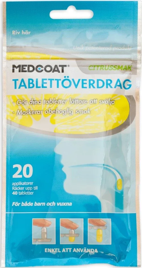 Medcoat Tablettöverdrag, Citrussmak 20 st Medcoat