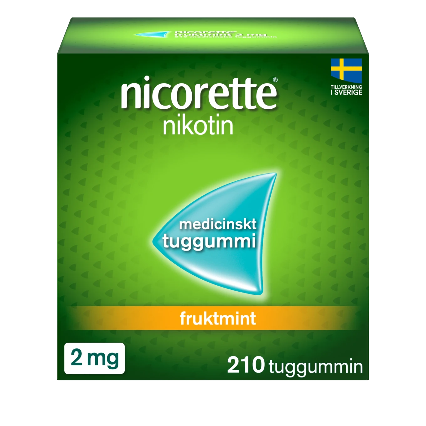 Nicorette Fruktmint medicinskt tuggummi 2 mg 210 st Nicorette