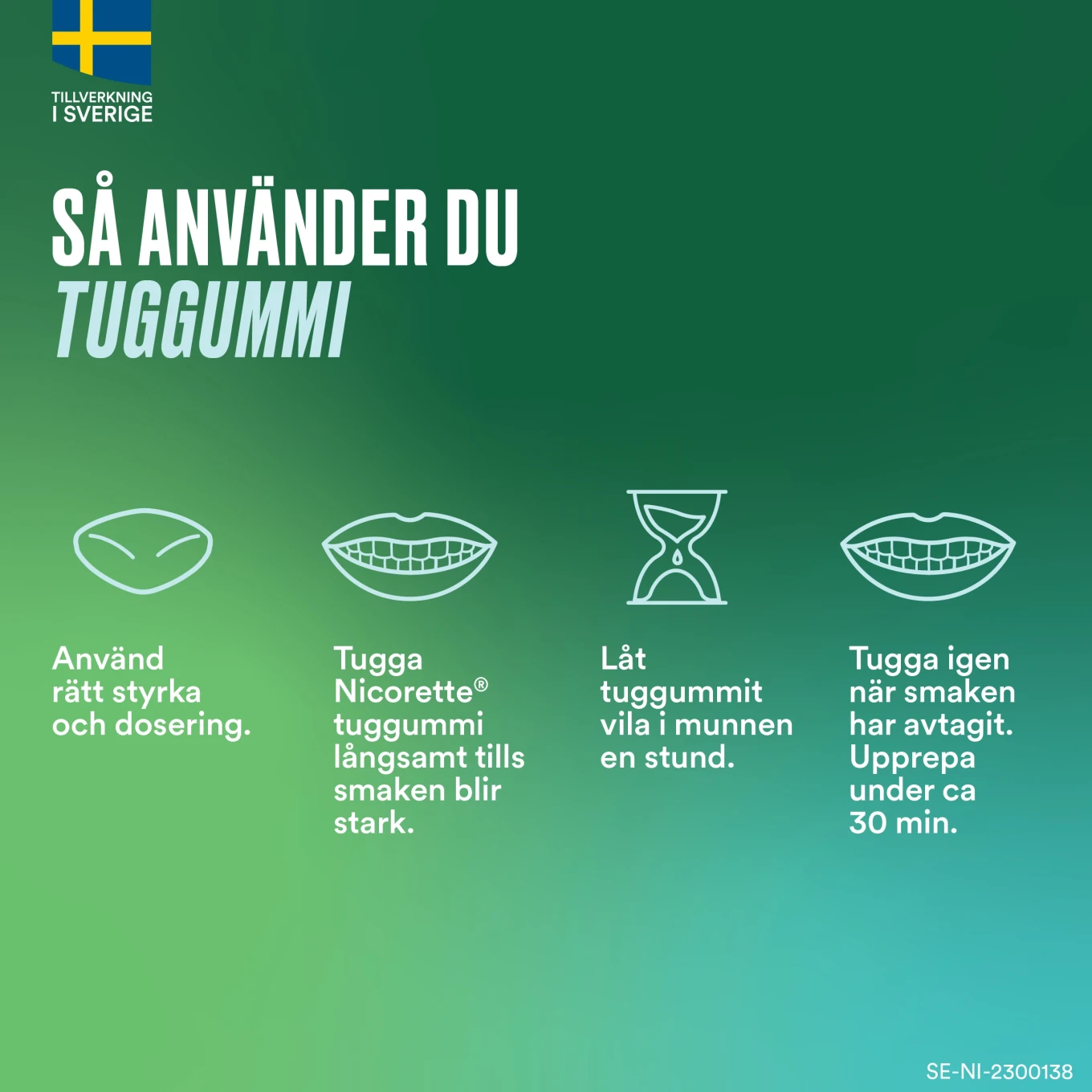 Nicorette Fruktmint medicinskt tuggummi 4 mg 210 st Nicorette