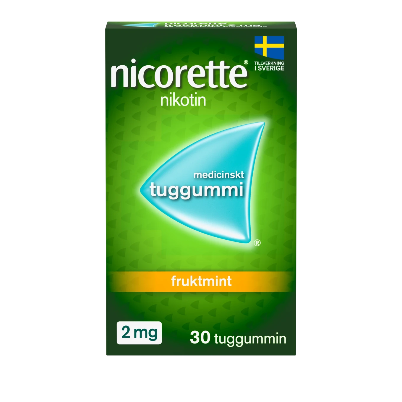 Nicorette Fruktmint medicinskt tuggummi 2 mg 30 st Nicorette
