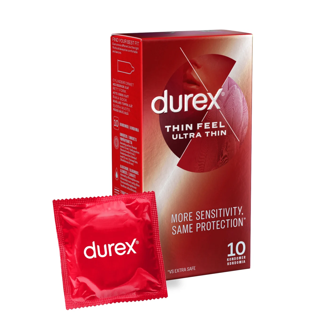 Durex Thin Feel Ultra Thin Kondom 10 st Durex