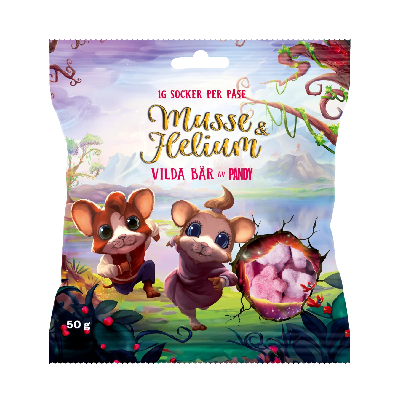 Pändy Candy Musse & Helium Vilda Bär 50 g Pändy