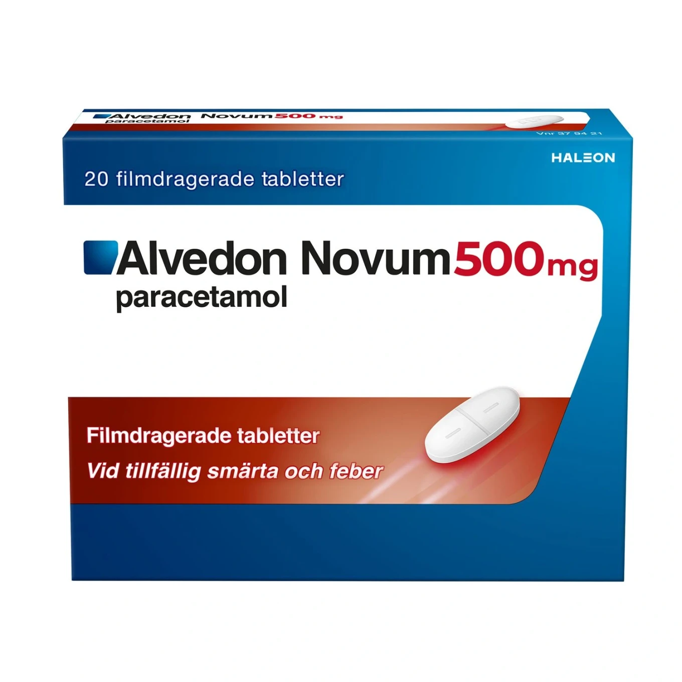 Alvedon Novum Filmdragerad tablett 500mg Blister, 20 st Alvedon