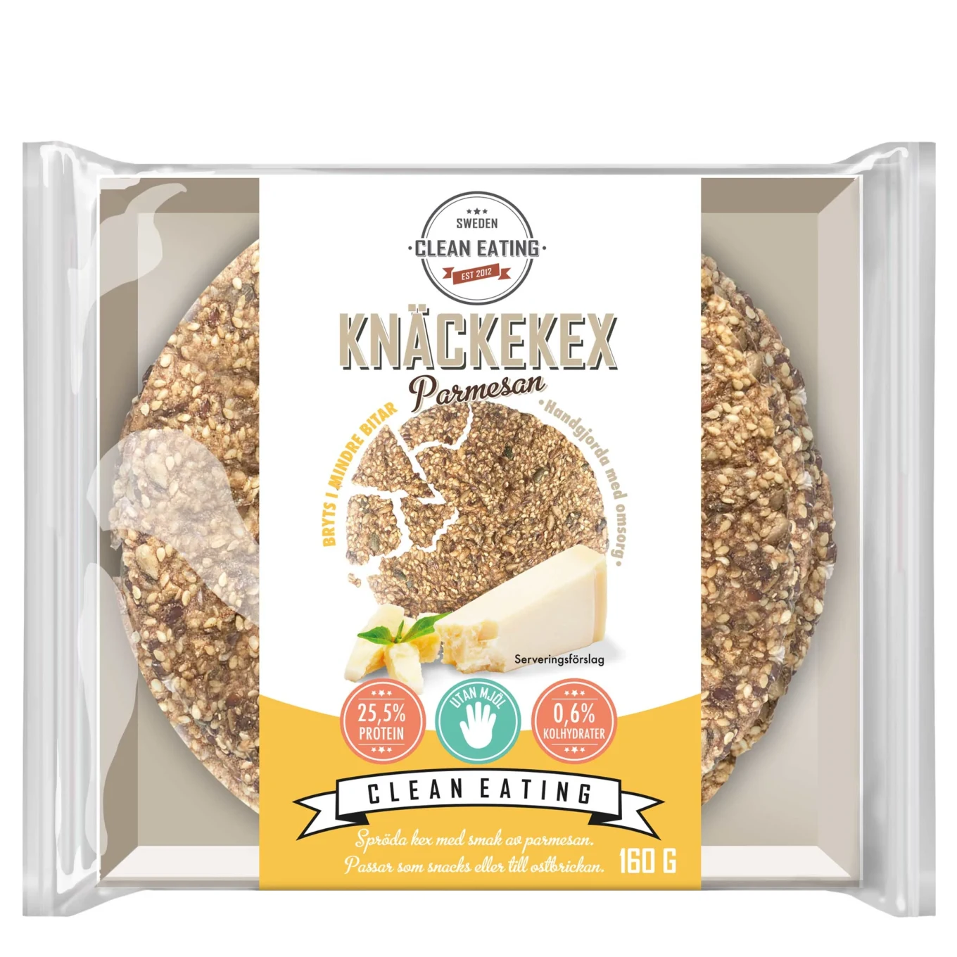 Clean Eating Knäckekex Parmesan 160g Clean Eating