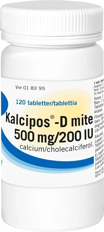 Kalcipos-D mite filmdragerad tablett 500 mg/200 IE 120 st Kalcipos