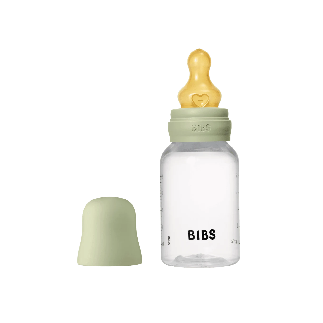 BIBS Baby Bottle Round Latex Slow Flow Sage 150 ml 1-pack Bibs