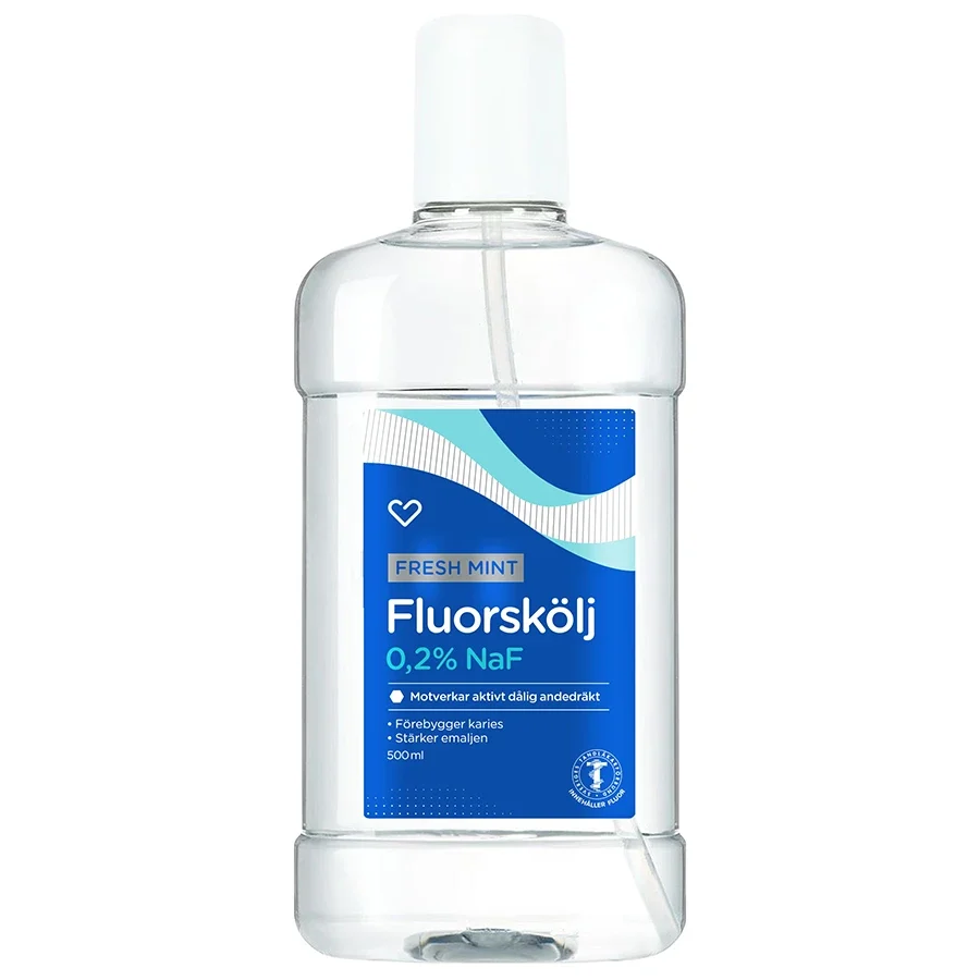 Hjärtats Fluorskölj Fresh Mint 500 ml Hjärtats