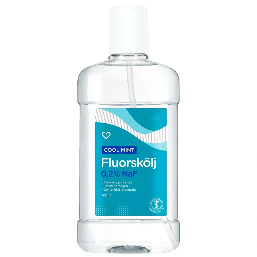 Hjärtats Fluorskölj Cool Mint 500 ml Hjärtats