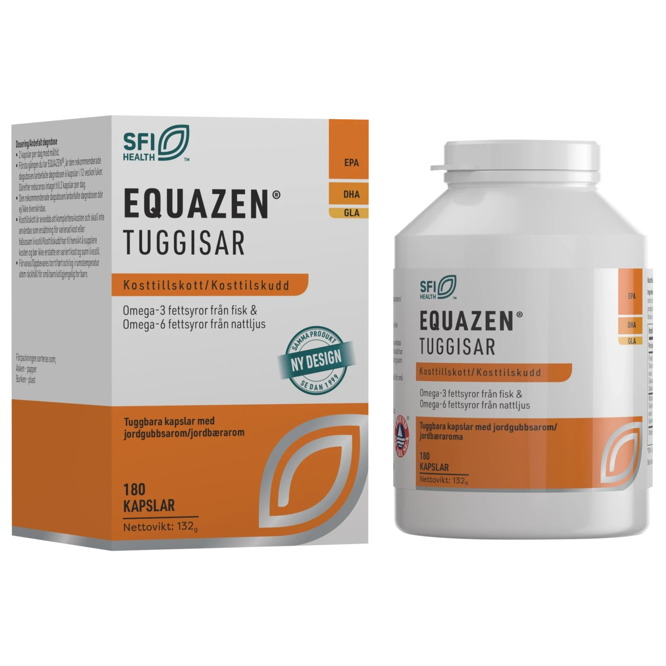 Equazen Tuggisar Jordgubbssmak Tuggkapslar 180 st EQUAZEN