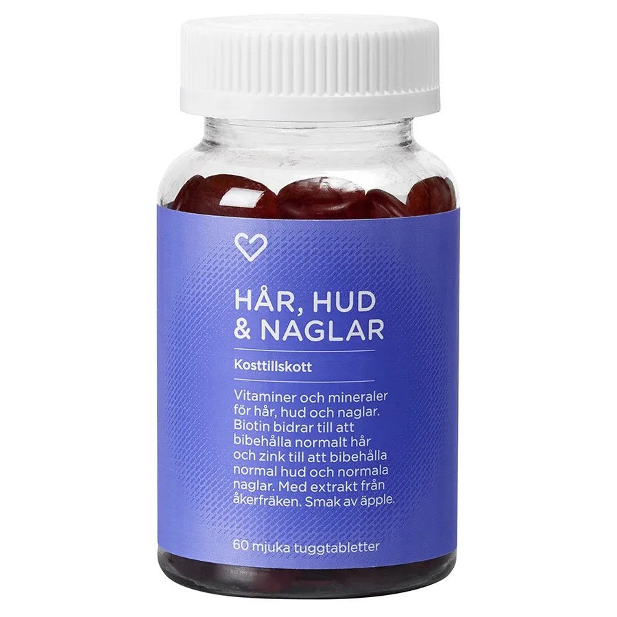 Hjärtats Hår, Hud & Naglar Tuggtablett 60 st Hjärtats