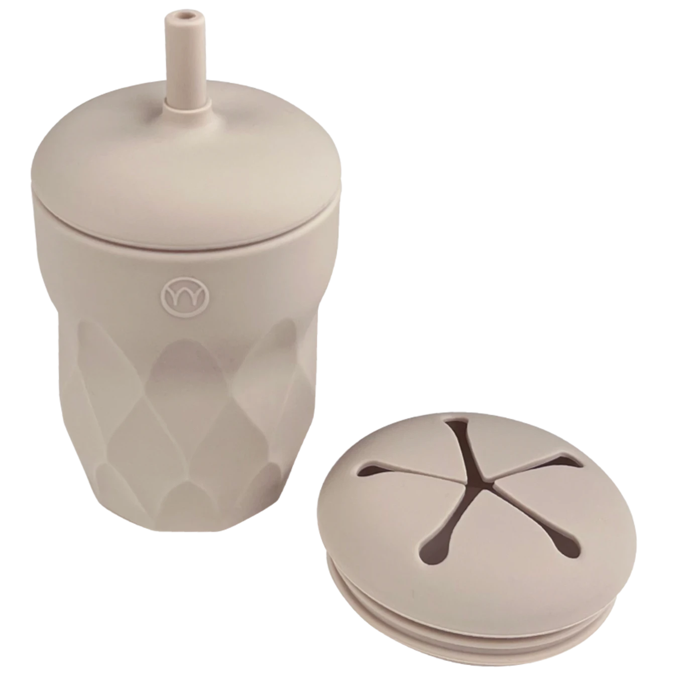 Najell Barnmugg Med Sugrör & Snacklock Dune Beige Najell