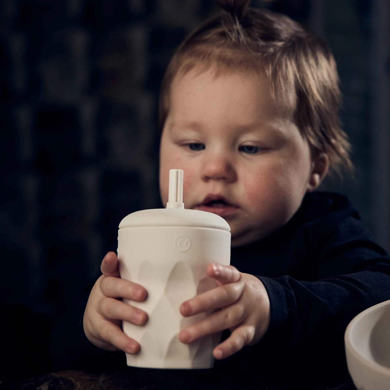 Najell Barnmugg Med Sugrör & Snacklock Dune Beige Najell