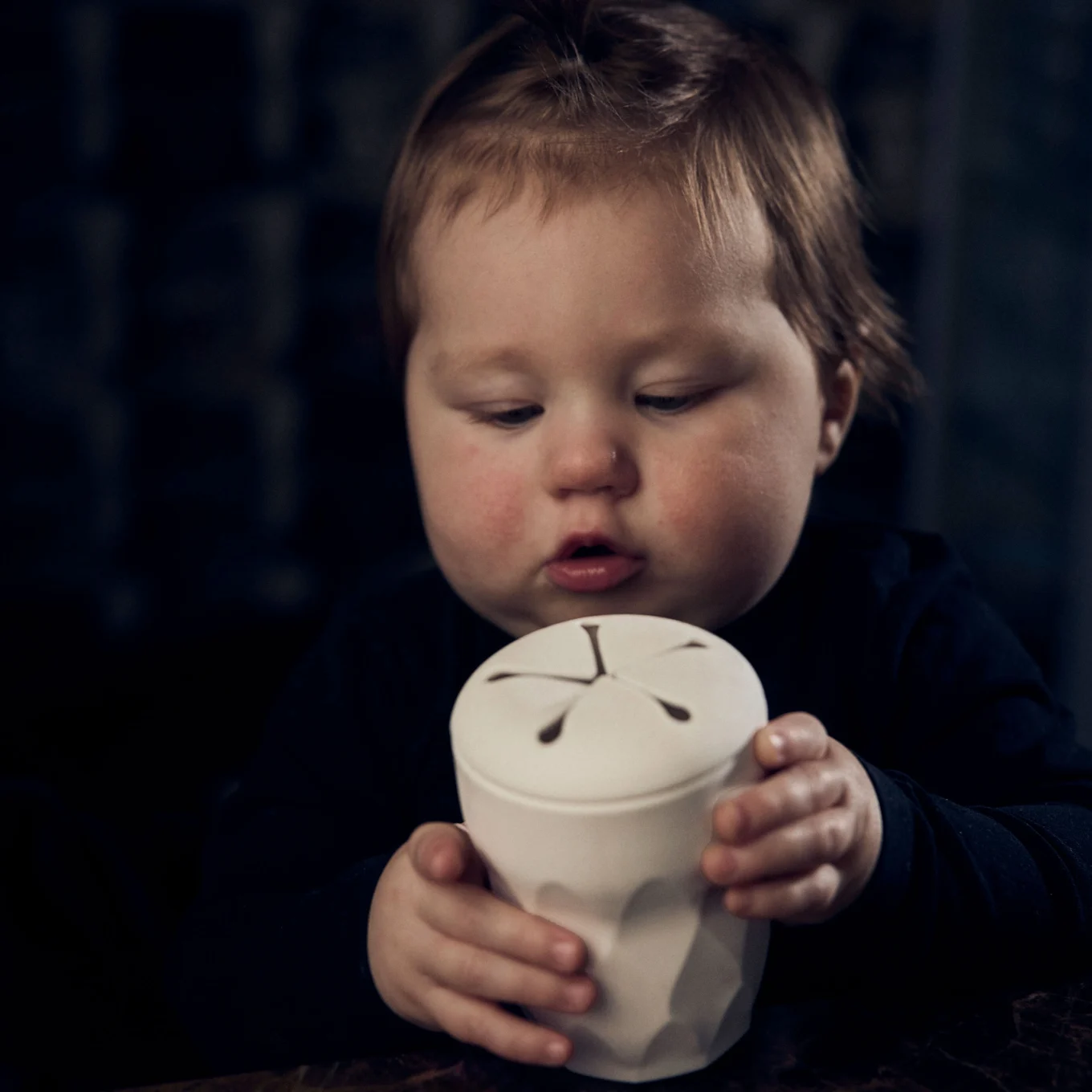 Najell Barnmugg Med Sugrör & Snacklock Dune Beige Najell