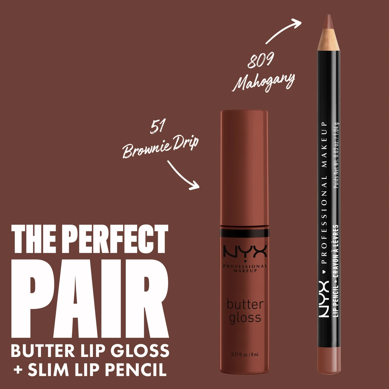 NYX Professional Makeup Butter Gloss Lip Gloss 8 ml 51 Brownie Drip NYX Professional Makeup