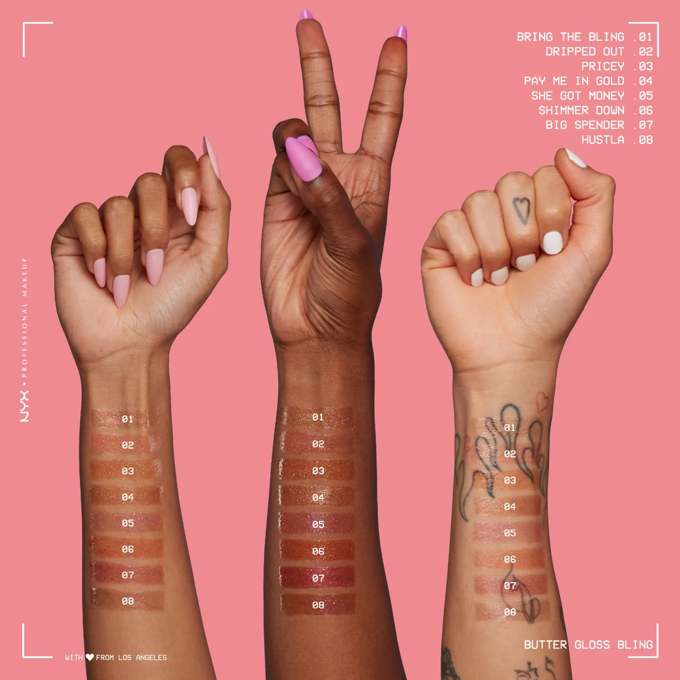 NYX Professional Makeup Butter Gloss Bling Lip Gloss 8 ml 01 Bring The Bling NYX Professional Makeup