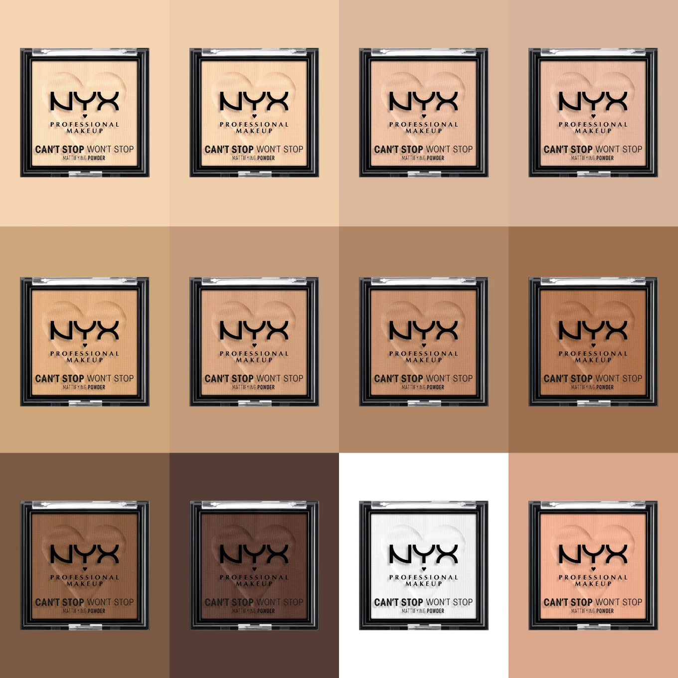 NYX Professional Makeup Can't Stop Won't Stop Mattifying Pressed Powder 6 g 01 Fair NYX Professional Makeup