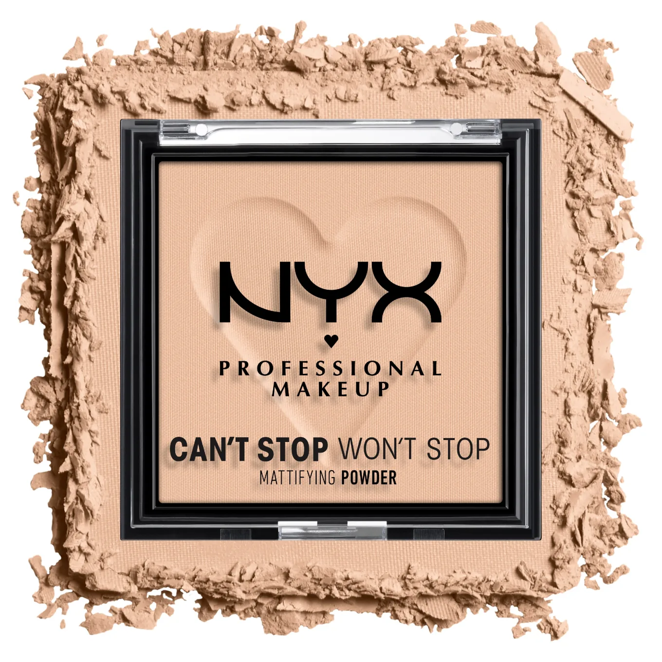 NYX Professional Makeup Can't Stop Won't Stop Mattifying Pressed Powder 6 g 03 Light Medium NYX Professional Makeup
