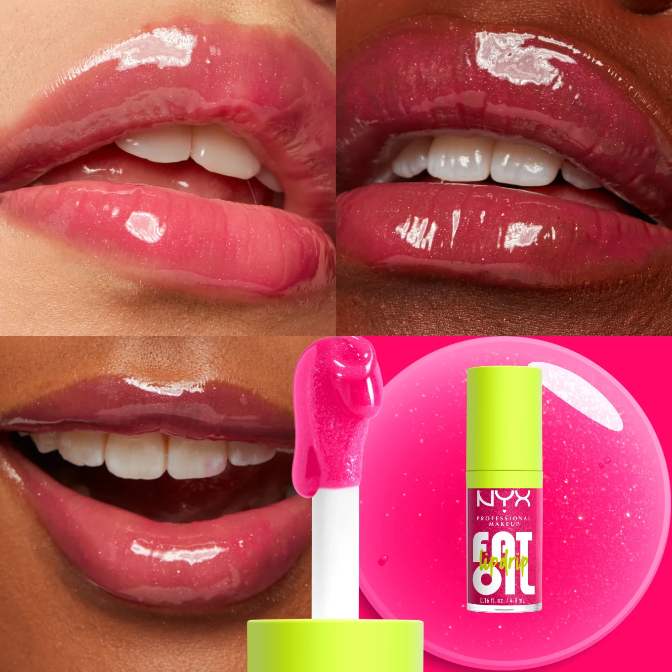 NYX Professional Makeup Fat Oil Lip Drip Lip Gloss 4,8 ml 03 Supermodel NYX Professional Makeup