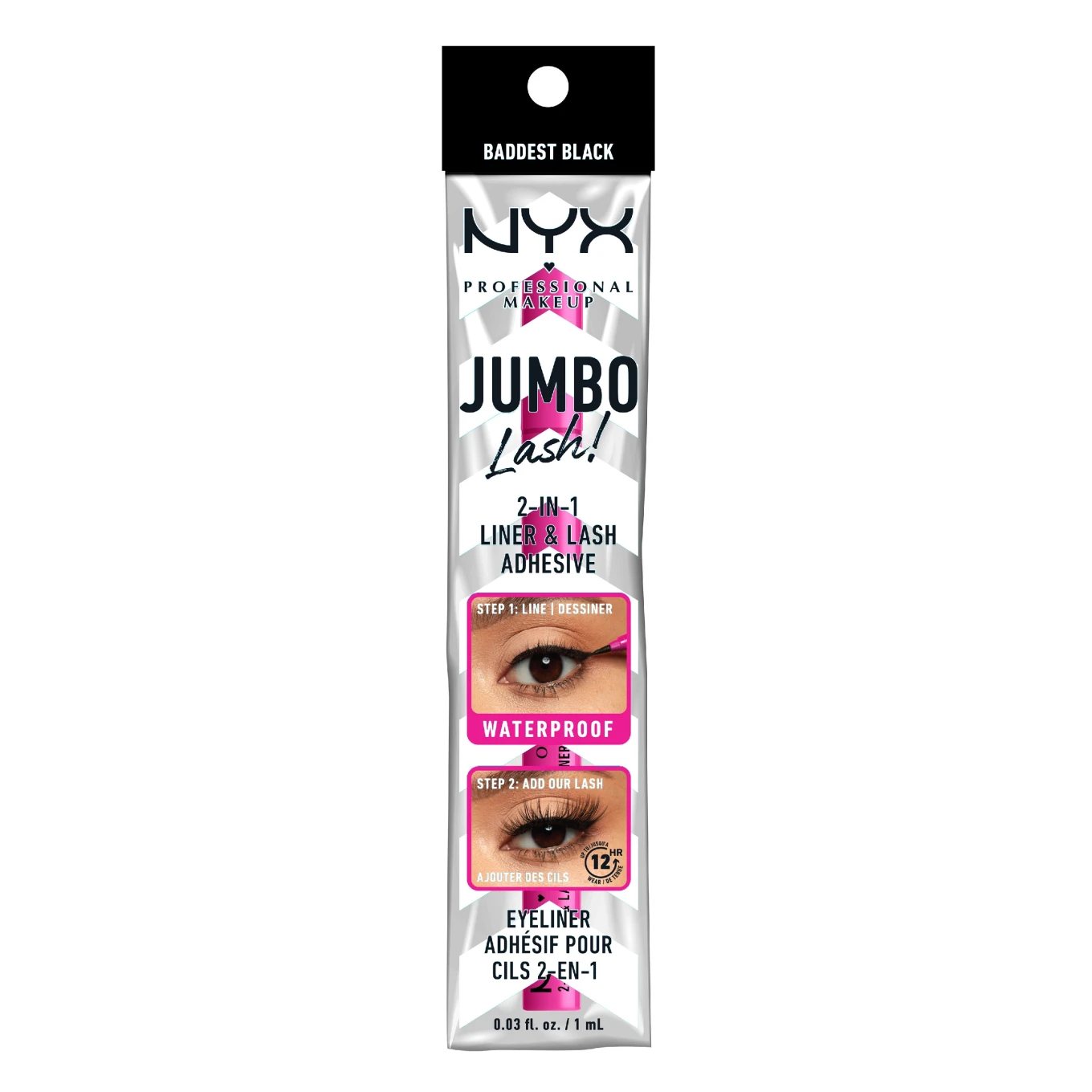 NYX Professional Makeup Jumbo 2-In-1 Liner & Adhesive 01 Black 1 ml NYX Professional Makeup