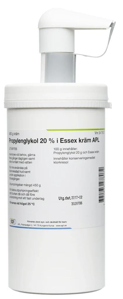 Propylenglykol i Essex kräm APL 20% 480 g APL